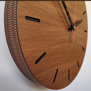 Special Design Wooden Clock, customizable clock, Art Wall Clock, Walnut Wood Clock, Maple Wood Clock, Housewarming Gift, Gift for Him