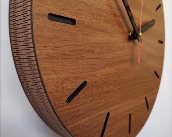 Special Design Wooden Clock, customizable clock, Art Wall Clock, Walnut Wood Clock, Maple Wood Clock, Housewarming Gift, Gift for Him