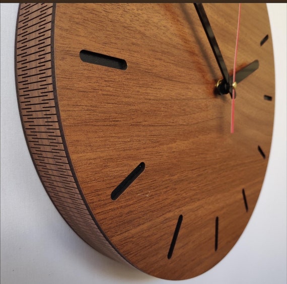 Special Design Wooden Clock, customizable clock, Art Wall Clock, Walnut Wood Clock, Maple Wood Clock, Housewarming Gift, Gift for Him