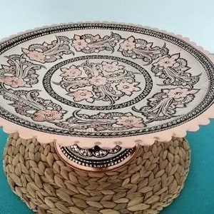 Flower Patterned Copper Fruit Bowl, Turkish Copper Chocolate Bowl, Gift for Her, Wedding Gift, Copper Chocolate and Fruit Basket