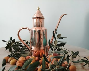 Handgemachter Kupferölbehälter, Ölbehälter, Kupferolivenölflasche, Olivenölspender, Kupferküche, Housewarminggeschenk, Muttertagsgeschenk