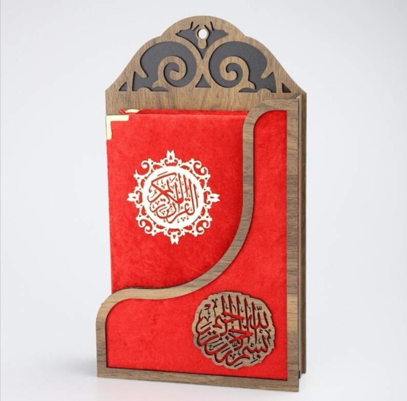 Wooden Quran Box Wooden Velvet Boxed QURAN Quran Handmade Etsy