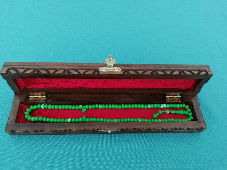 Hand Carved Box Gift For Her Walnut Carved Pencil Case Handmade Authentic Box. Walnut Carved Rosary Box Walnut Carved Jewelry Box