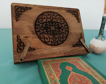 Support pour livre, support pour le coran, support pour la bible, support pour la torah, support pour livre de cuisine, support pour livre, support pour livre de cuisine, support pour livre en bois (MDF), cadeau pour lui, livre en bois