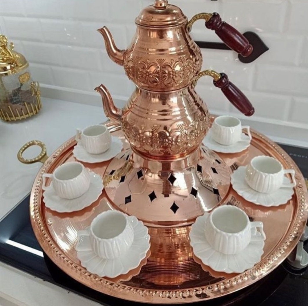 Turkish Copper Tea Pot Set – The Nut House