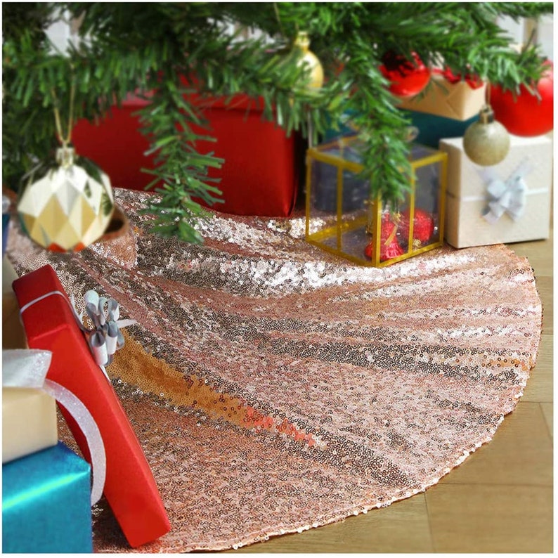 24 Inch Sequin Tree Skirt Large Christmas Tree Skirt  Etsy
