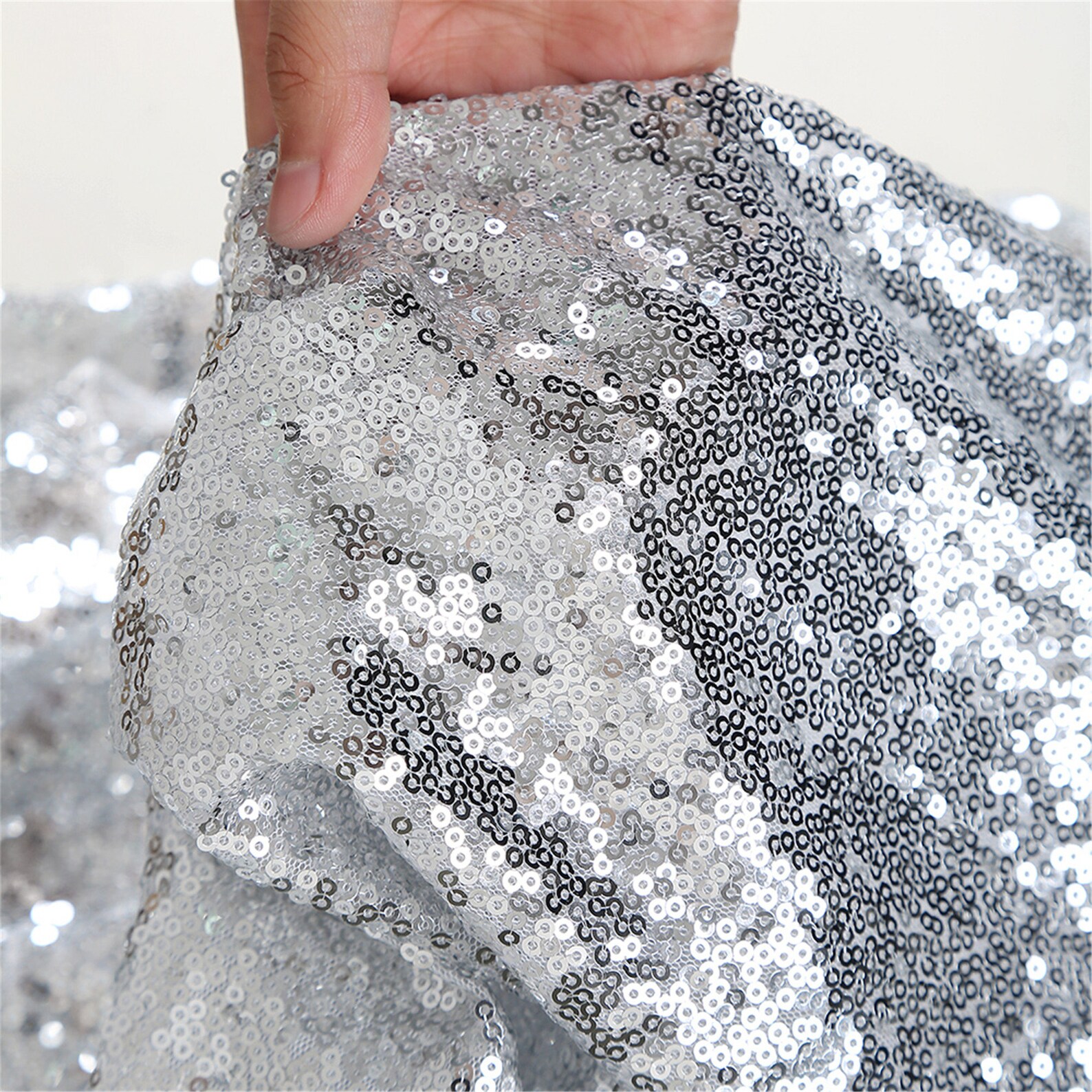 Silver Sequin Backdrop 2pcs 2ft x 8ft Sparkly Sequin Backdrop Etsy