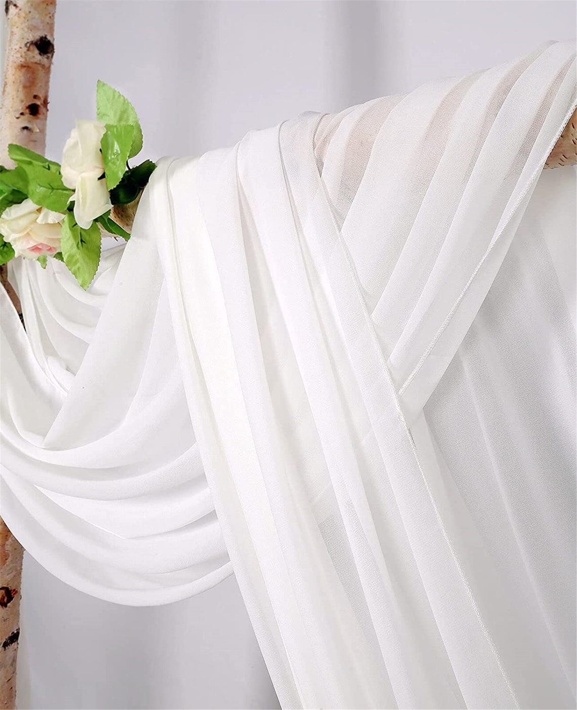 Wedding Arch Drapes 6 Yards White Sheer Backdrop Curtain 2 Etsy