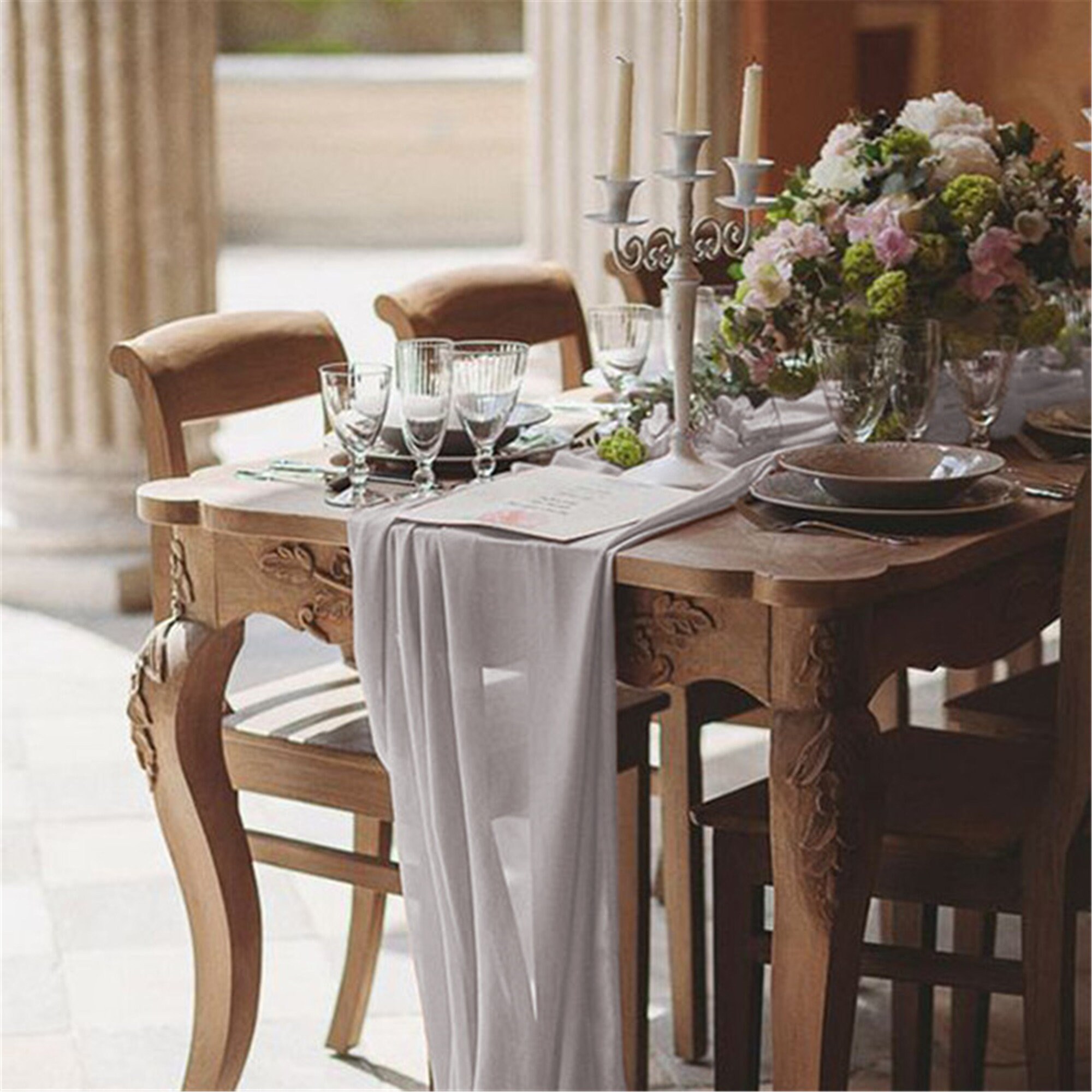 10Ft Sheer Table Runner Wedding Table Line 27 x 120 Inches Etsy