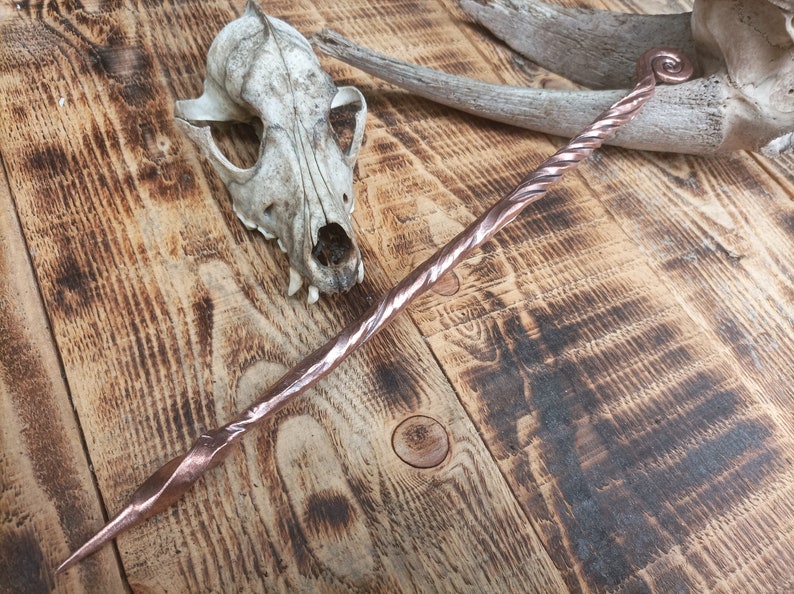 Hand Forged Copper Wand Pure Hand Made Copper Magic Rod - Etsy