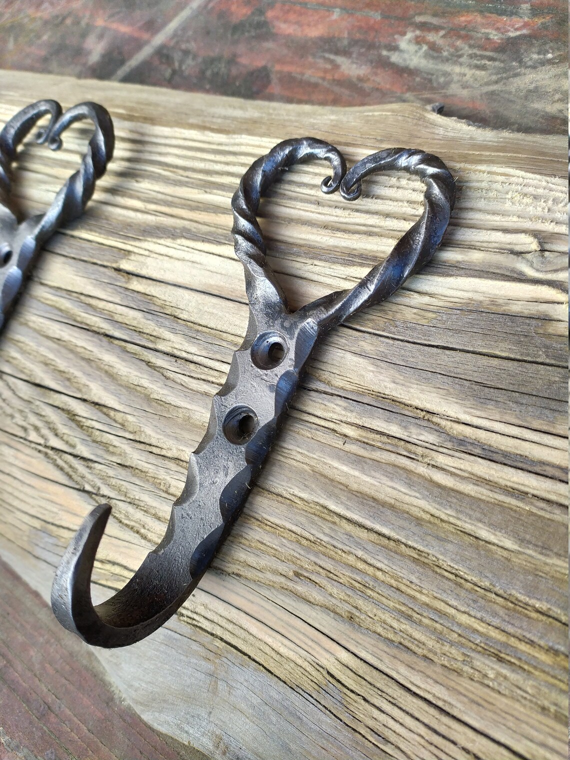 Hand Heart Hooks Twisted Heart Coat Hooks Hand Etsy