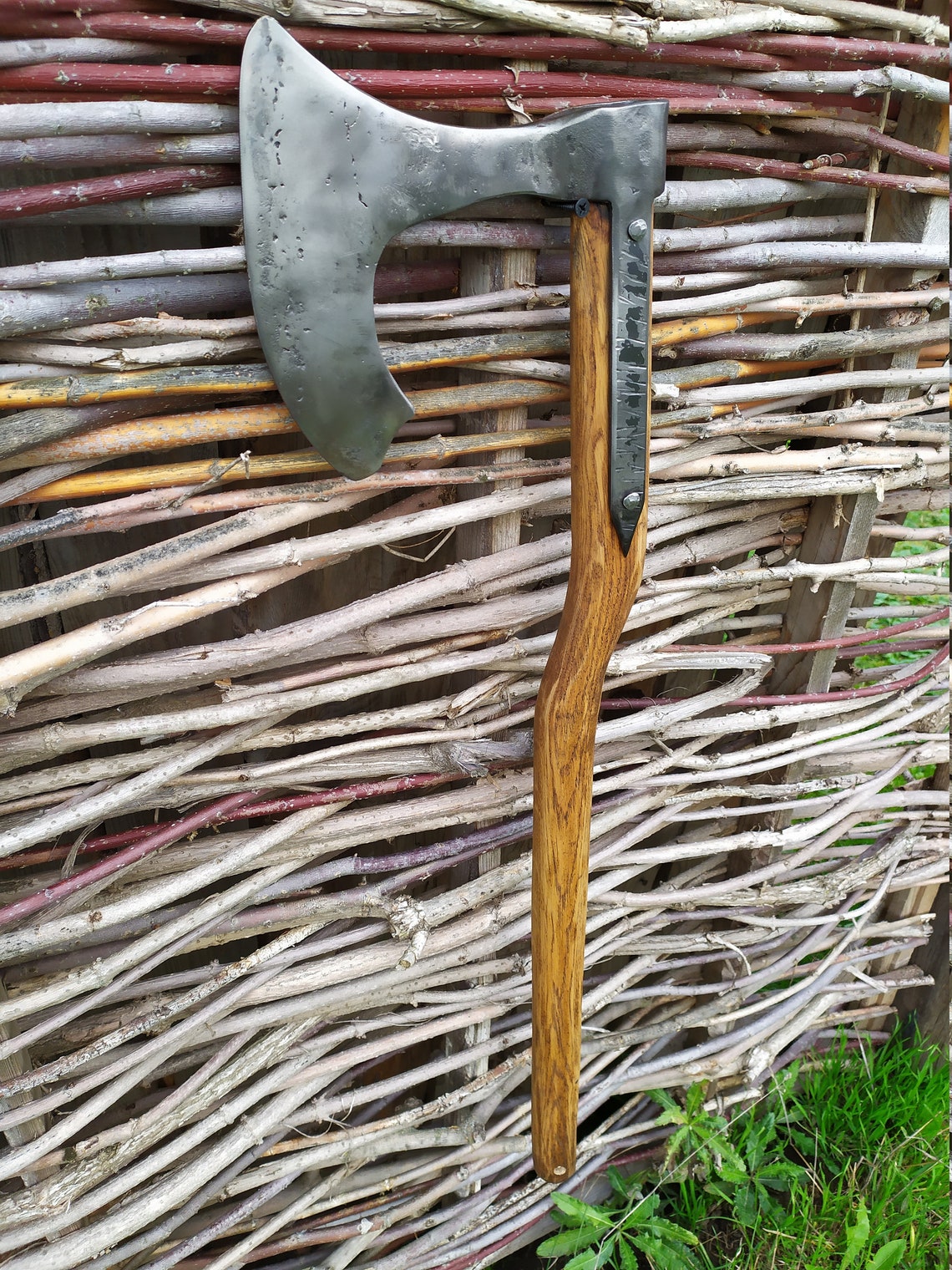 Two Handed Battle Axe Medieval Battle Axe Hand Two Etsy