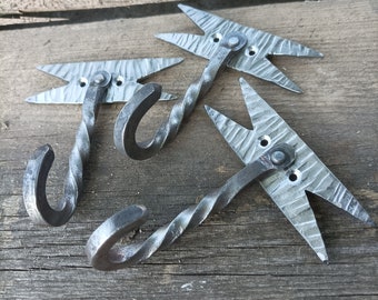 Hand Forged Swallowtail Hooks, Swallow Tail Coat Hooks, Fork Tail Hand Forged Hangers, Handmade Atypical Fork Hangers,Swallowtail Fork Hooks