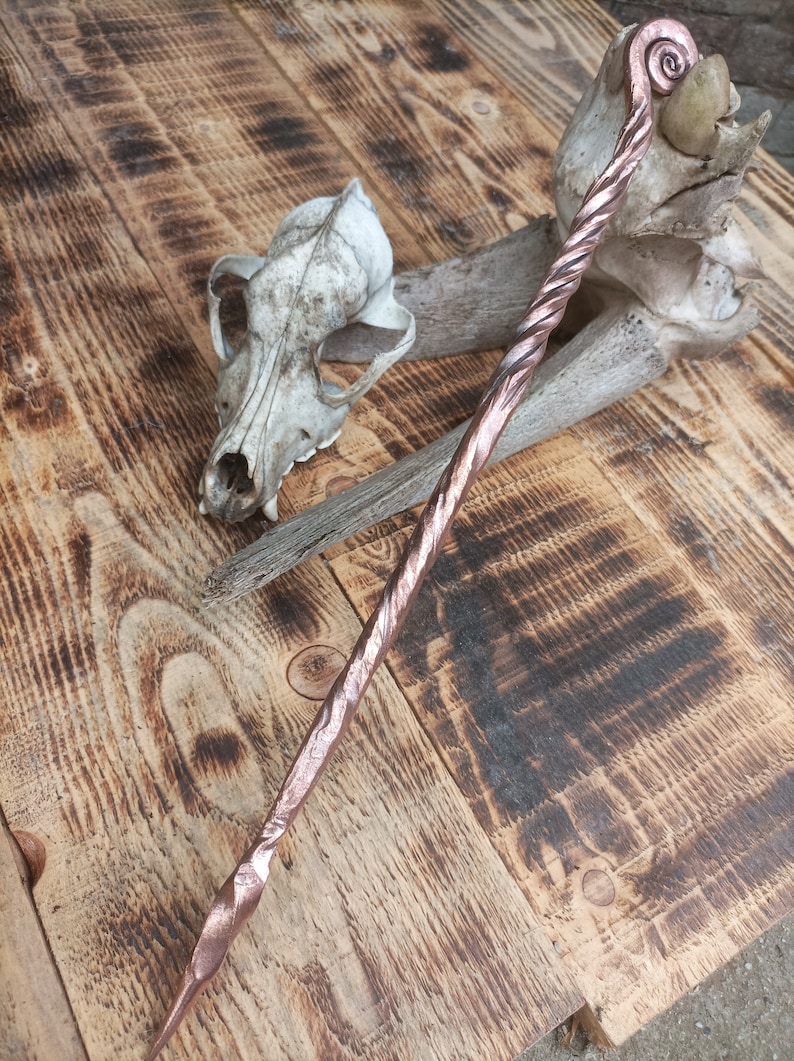 Hand Forged Copper Wand Pure Hand Made Copper Magic Rod - Etsy
