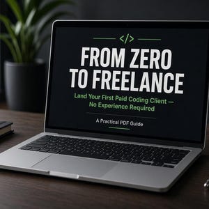 Eerste digitale PDF-handleiding voor klanten, freelance codeercursus voor beginners