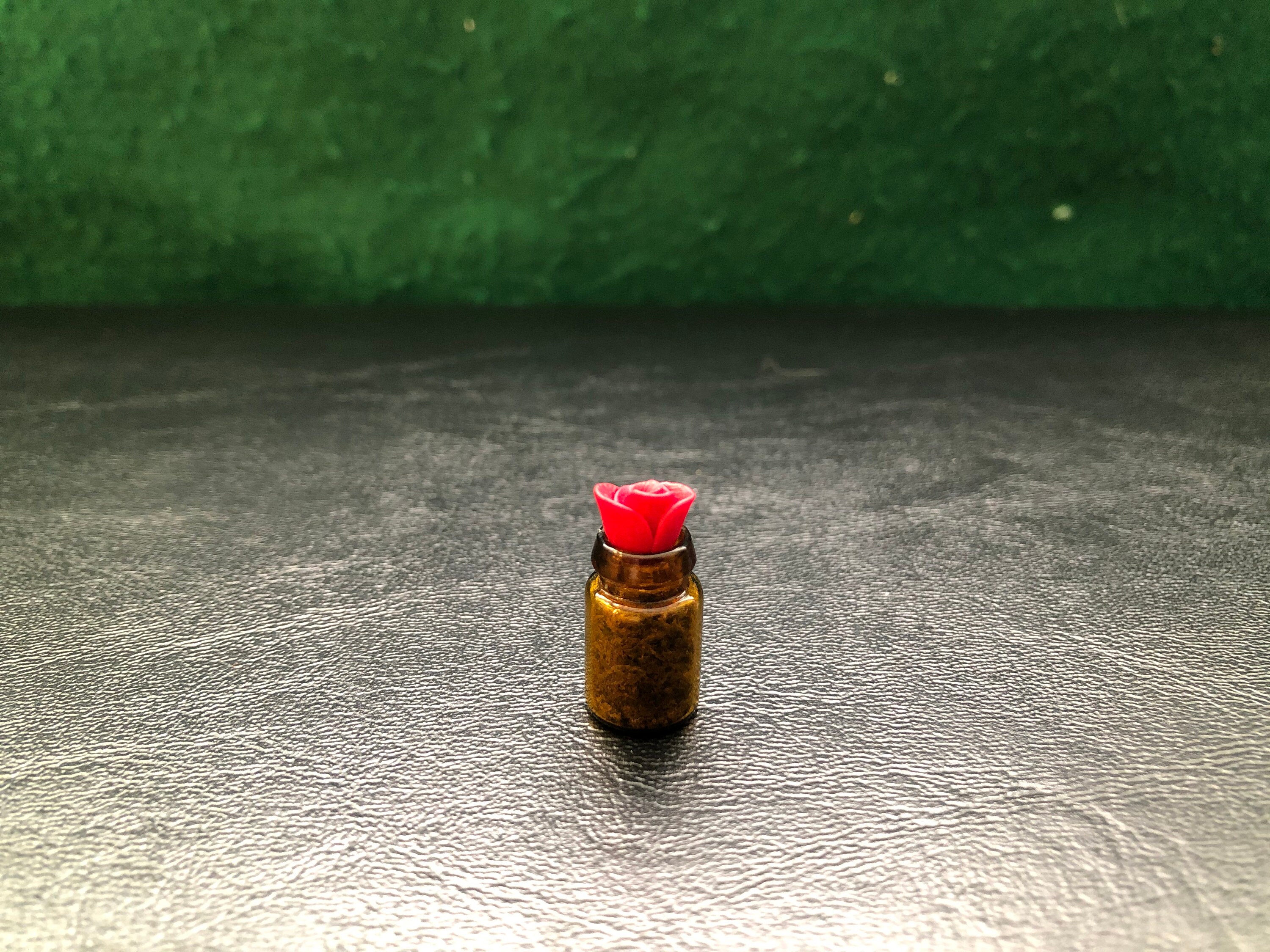 Adorable miniature rose in glass bottle Etsy