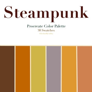 Steampunk Inspired Procreate Color Palette, 30 Swatches, Instant Download