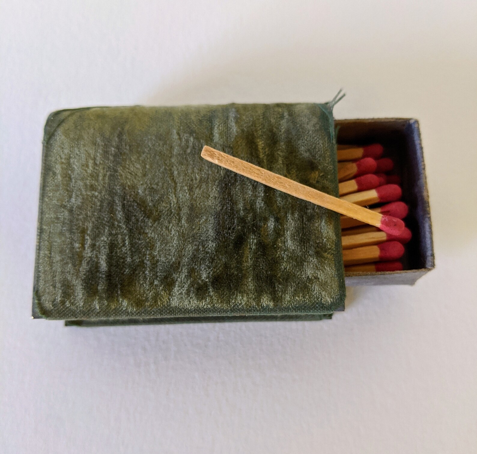 Vintage Green Velvet Matchbook Matchbox Matches Etsy