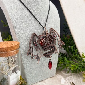 Carnelian Time-Guardian Dragon Necklace