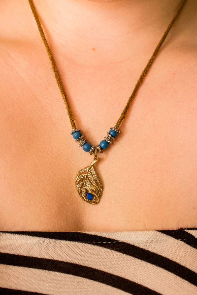 Golden Feather Necklace
