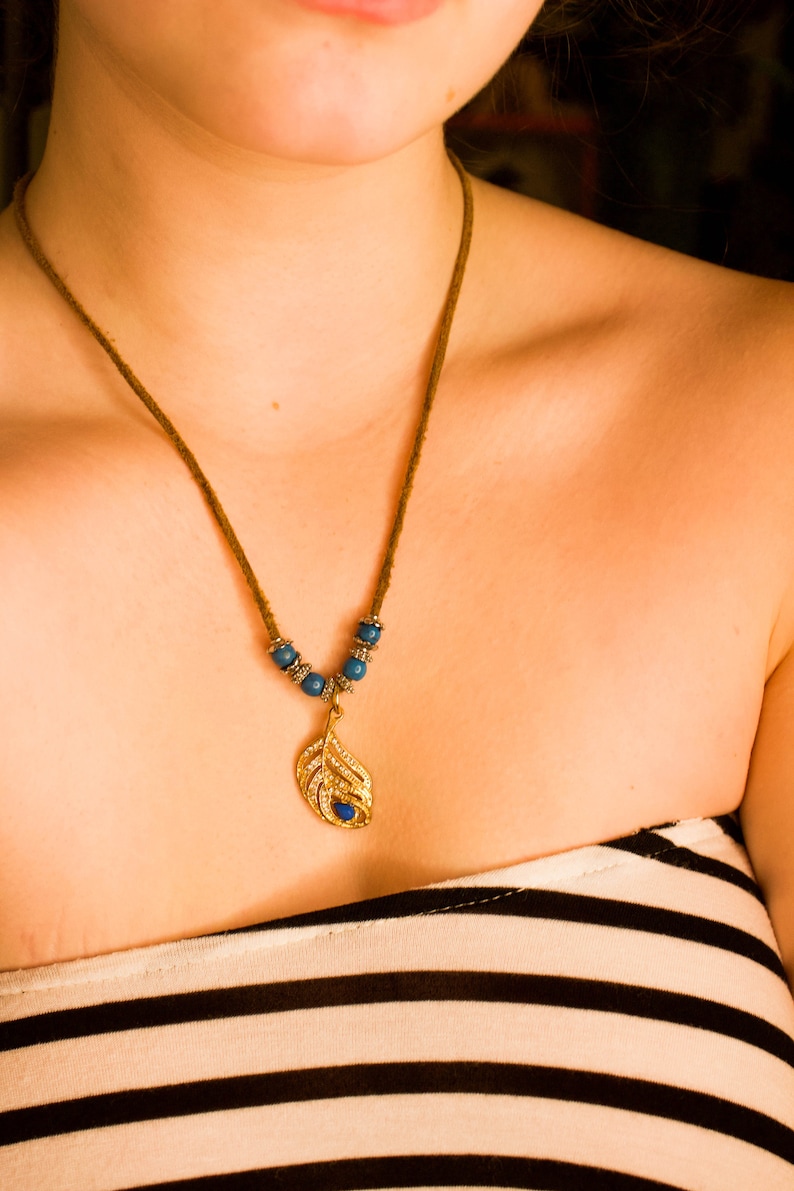 Golden Feather Necklace