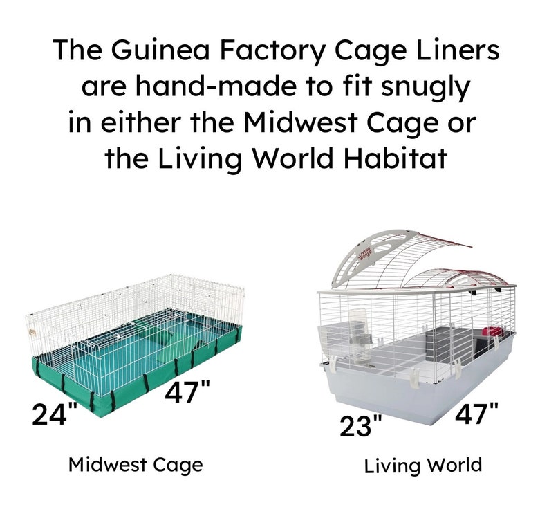 READY TO SHIP, Guinea pig and small animal Fleece Cage Liner, 47 x 24 cage liner, Midwest Cage Liner, Living World xl liner image 6
