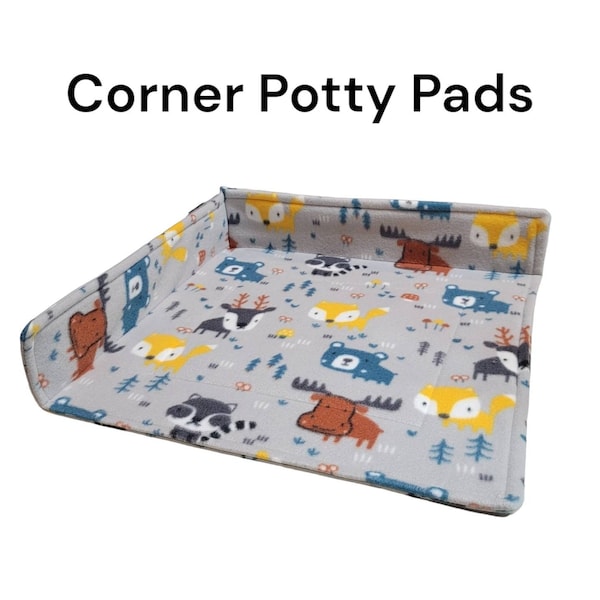 Corner Potty pads, Potty pads guinea pig, Fleece Potty Pads, Midwest Fleece Cage Liner, Guinea pig accessories, Guinea pig gifts