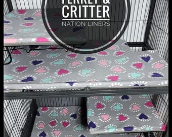 Critter Nation Cage Liners Set, Pillowcase Style Fleece Bedding