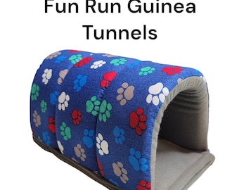 READY TO SHIP, Guinea Pig, guinea pig Fleece Tunnel, guinea pig accessories, fleece potty pad,  Tunnel for guineas, guinea pig hideout