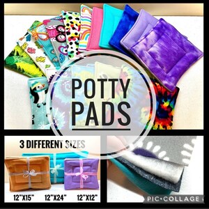 Potty pads, absorbent layer and batting sewn in, Fleece Potty Pads, Pee pads Guinea pig, Midwest Fleece Cage Liner, Guinea pig accessories