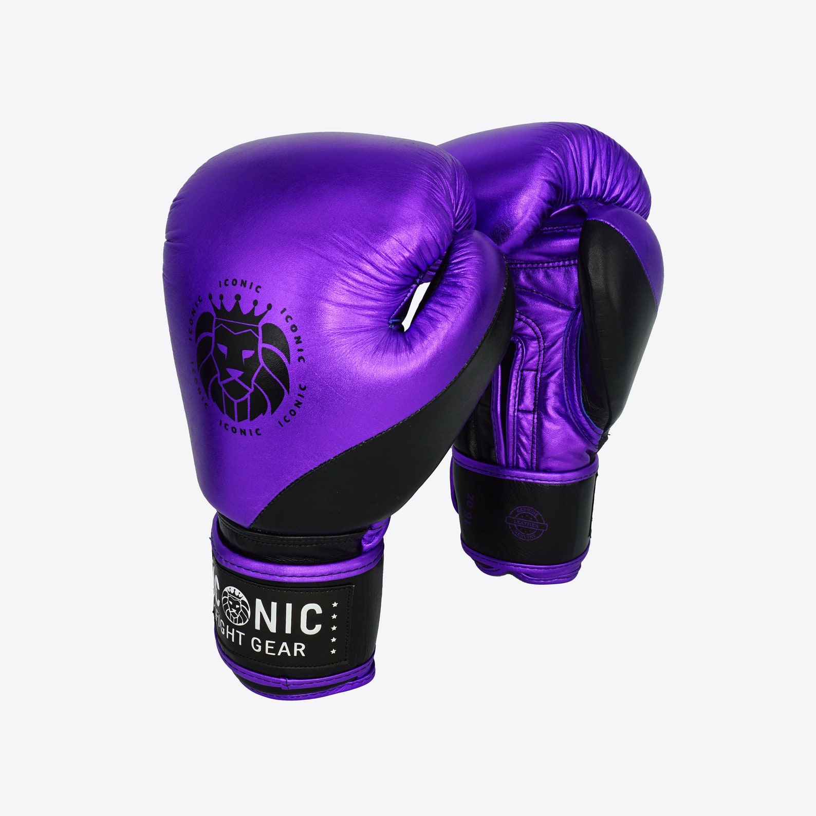 Purple / Black Boxing Gloves, One of a Kind, Genuine Leather Gloves for