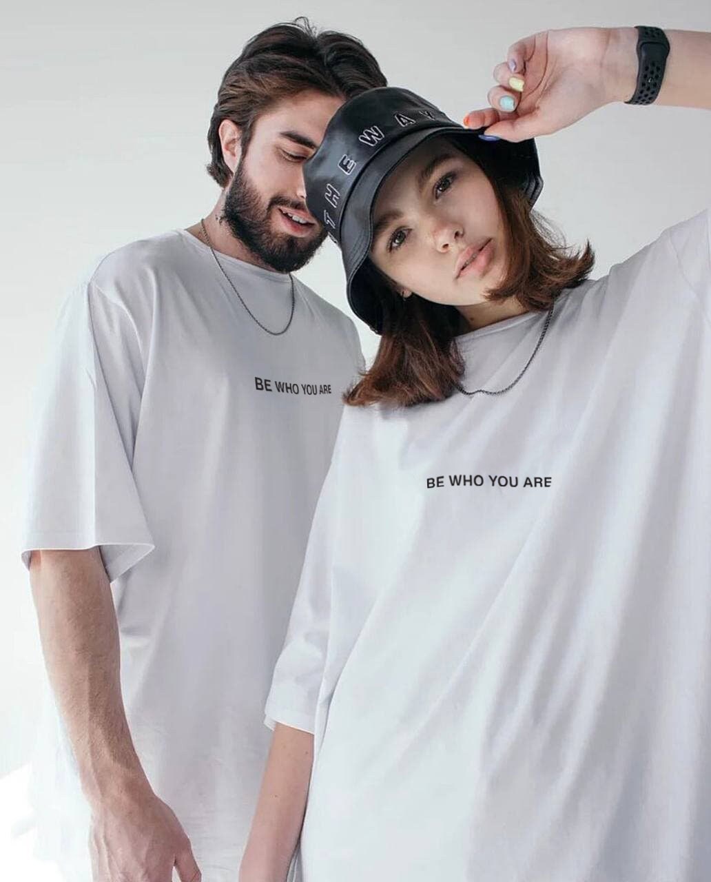 Oversize T-shirt Bewhoyouare Made of 