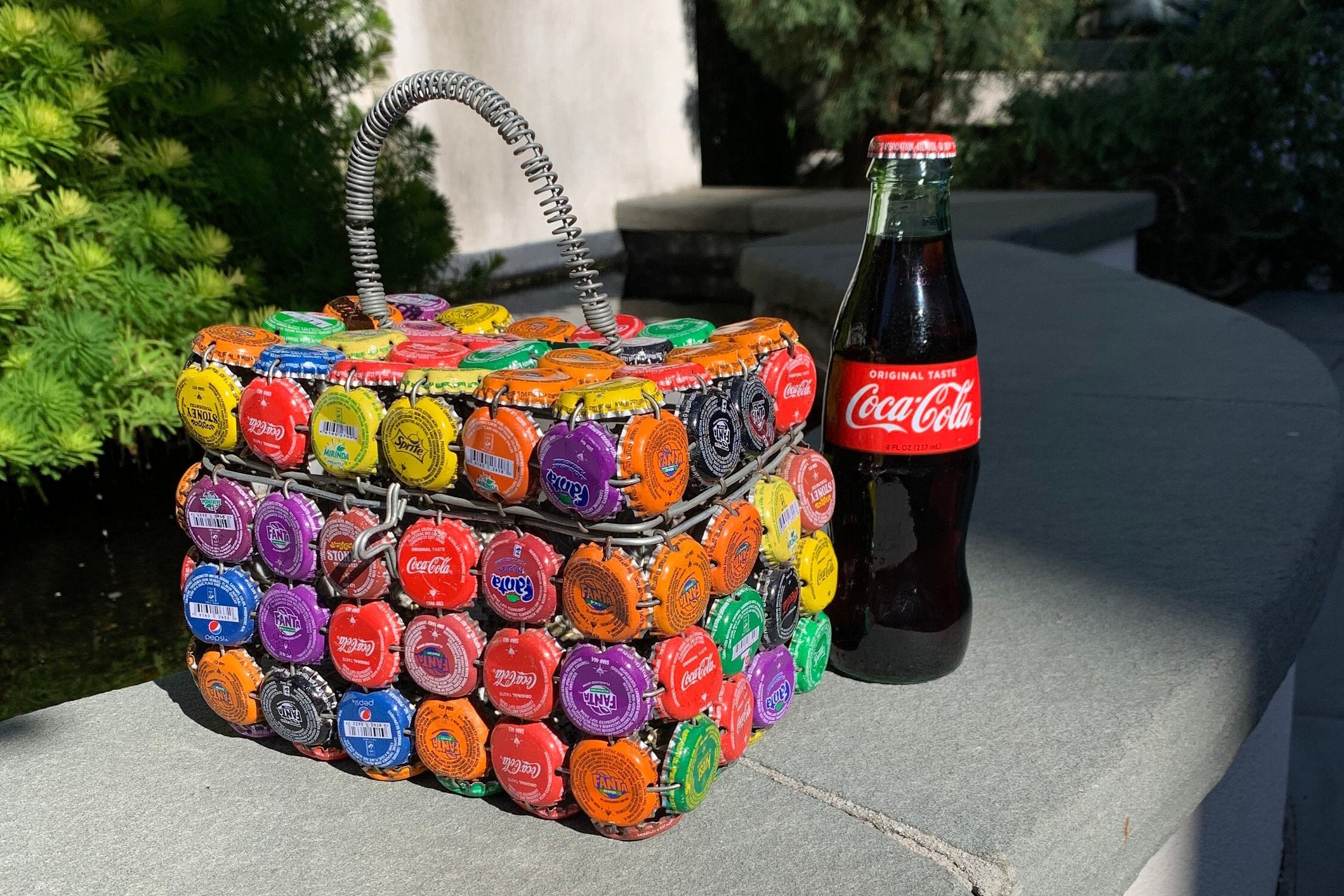 Rainbow Glass Soda Bottle Cap Purse Etsy