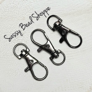 Gunmetal Lanyard Swivel Lobster Clasp 15x34mm, Key Ring and Clip, Keyring, Key Chain, Key Ring Keychain and Lanyard Clip, Parrot Claw
