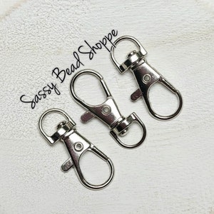 Silver Lanyard Swivel Lobster Clasp 15x34mm, Key Ring and Clip, Keyring, Key Chain, Key Ring Keychain and Lanyard Clip, Parrot Claw