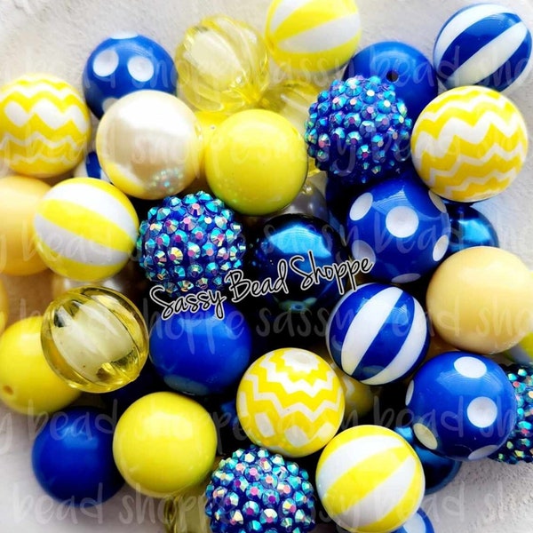 Hey Donald 20mm Bubblegum Beads Set of 24, M&M Bubbles, Bubble Gum Beads, Chunky Beads, Keychain Bubblegum Bead Mix, Bulk