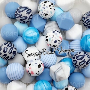 Marble Silicone Beads Wristlet Blank
