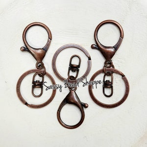 Bronze Swivel Keychain with Lobster Clasp (Large) 66x30mm, Key Ring and Clip, Keyring, Key Chain, Key Ring Keychain and Clip Lanyard