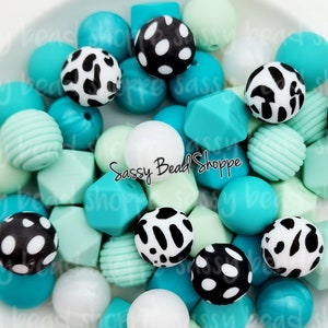 Western Wonder Silicone Bead Mix, Set of 24, Bulk Mix of Silicone Beads, Silicone Beads, Beaded Pens, Keychain, Beads for Pens, Pen Beads