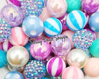 Unicorn Dream 20mm Acrylic Bead Set of 24, DIY Craft Beads for Pens, Keychains, Necklaces, Bracelets, Jewelry Making, Wristlets, Car Charms