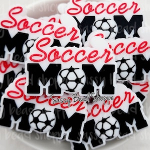 Soccer Mom Silicone Beads, Silicone Beads, Focal Silicone Beads, Focal Bead, soccer Silicone Beads, Beadable Pen Beads, Keychain