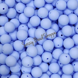 15mm Baby Blue Silicone Beads, Round Silicone Beads, Wholesale Silicone Beads, Round Loose Beads