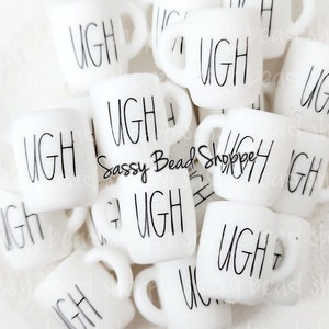 UGH Coffee Mug Silicone Beads, Coffee Cup Bead, Mug Shaped Silicone Beads, Focal Beads, Silicone For Pens