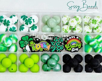 Feeling Lucky Bead Craft Kit, St. Patrick's Day, Focal Beads, Silicone Beads, DIY