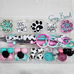 Paw Some Bead Craft Kit, Beadable Pens, Beaded Pens, DIY Craft, Focal Beads, Custom Pens, Keychain Bar Rod, Beaded Keychain, Bulk Beads