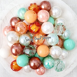 Beachwalk 20mm Acrylic Beads Set of 24, DIY Bead Mix for Beadable Pens, Jewelry Making, Cookie Scribes, Bracelets, Necklaces, Keychains