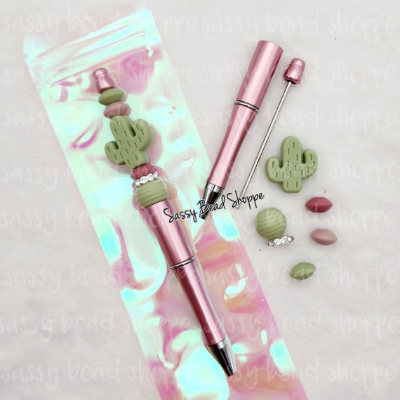 Sassy but Country Beadable Pen Kit Flower DIY Bubblegum Bead