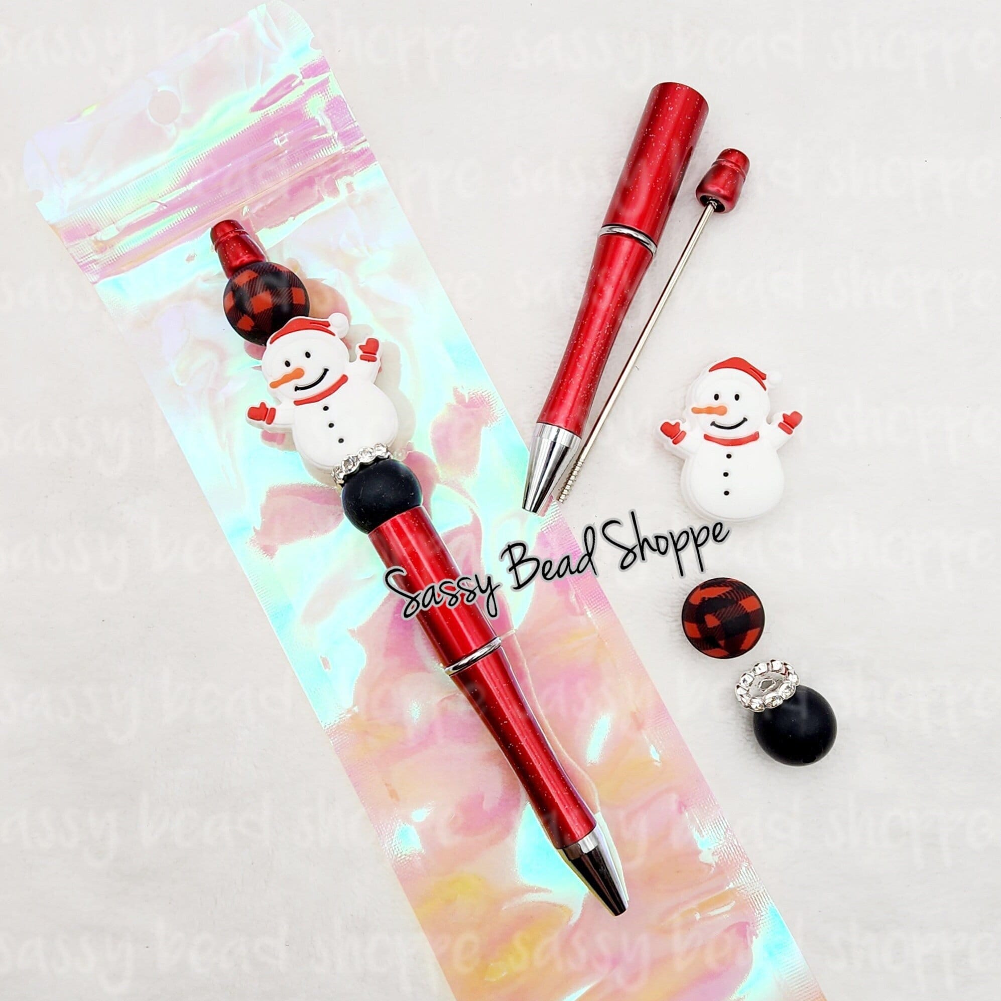 Secret Santa DIY Bubblegum Bead PLASTIC Pen Kit, Beadable Pens Chunky  Bubblegum Beads, M&M Bubbles, Bubble Gum Beads, DIY Kits 