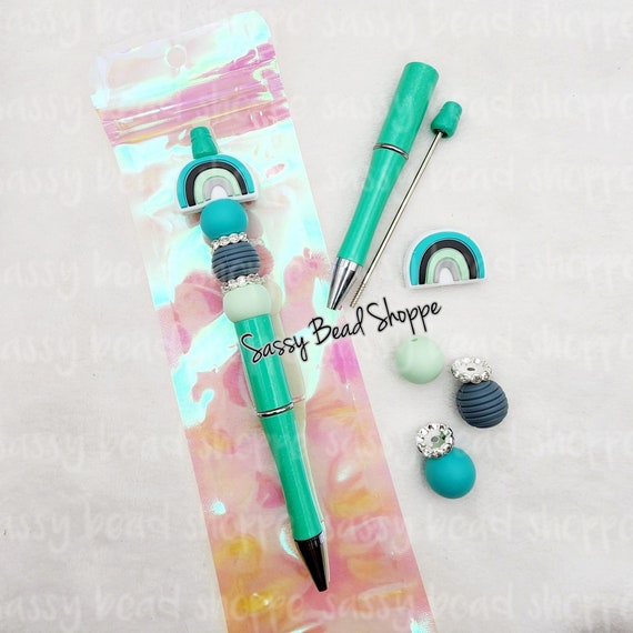 Misty Skies Beadable Pen Kit, DIY Bubblegum Bead PLASTIC Pen Kit, Beadable  Pens, Bubblegum Beads, Beaded Pens, Pen Beads, Focal Beads 