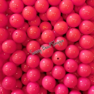 Neon Coral 20mm Acrylic Beads, 10 count for DIY Crafts, Jewelry Making, Wristlets & Pens